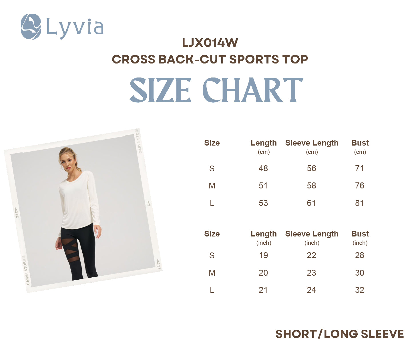 Image of Cross-Back Yoga Long-Sleeve Top – Sleek Durability LJX014
